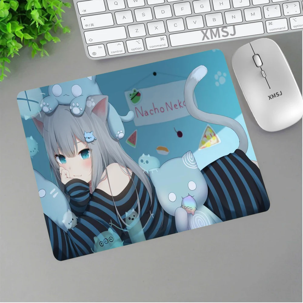 Nekoha Shizuku Cute Cat Girl Mouse Pad Anime Laptop Gaming Accessories Office Keyboard Computer Gamer Gaming Mouse Pad Desk Mat