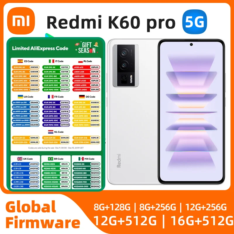 Original Xiaomi Redmi K60 Pro 5G Smartphone Snapdragon 8 Gen 2 6.67