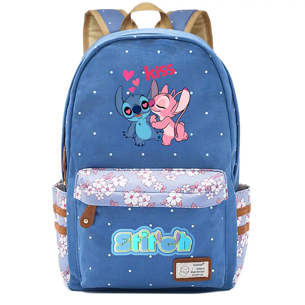 Student School Book Bags Women Bagpack Lilo Stitch Teenagers Schoolbags Canvas Laptop Travel Backpack Mochila