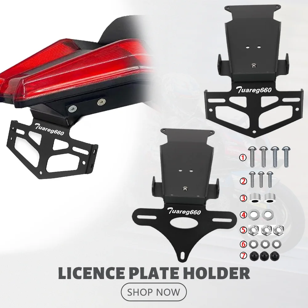 

2026 For Aprilia Tuareg 660 2021-2025 2024 2023 Motorcycle Rear License Plate Mount Holder Tail Tidy Fender Eliminator Parts