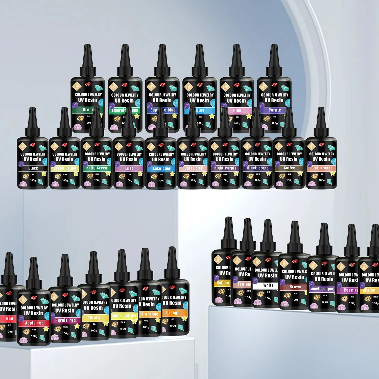 100ml Quick Drying UV Resin Adhesive Colour UV Resin Glue Ultraviolet Liquid UV Curing Craft Jewelry Making Quick Drying Glue