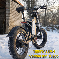 GUNAI 1000W Electric Ebikes Brushless Motor 20 Inch Adult Fat Tire 7 speed 48V 25Ah Battery Off-Road Mountain Bicycle, EU STOCK