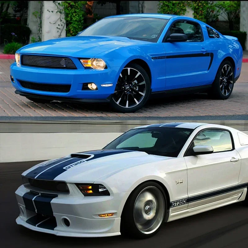 Car Front Rear Fender Side Marker Turn Signal Lights w/ Horse logo LED Parking Lights For Ford Mustang 2010 2011 2012 2013 2014