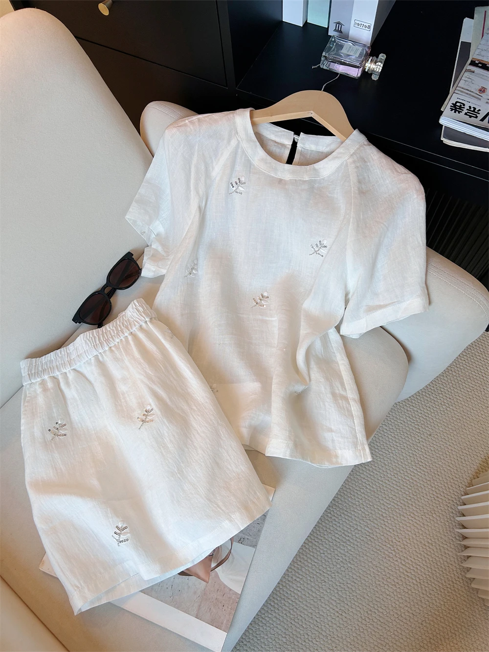 Повседневный винтажный комплект Spor для мужчин и женщин, летний Sk Loose, универсальный комплект ort Sve irt orts, комплект из двух предметов, универсальный наряд