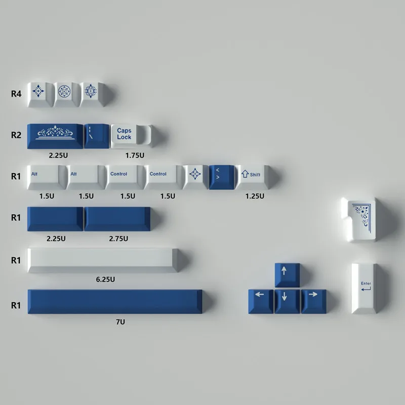 Customized Lazurite Key Cap 130/23 Keys PBT Dye Subbed Keycap Cherry Profile Key Cover Fit Mechanical Keyboard Gk61 Sk61