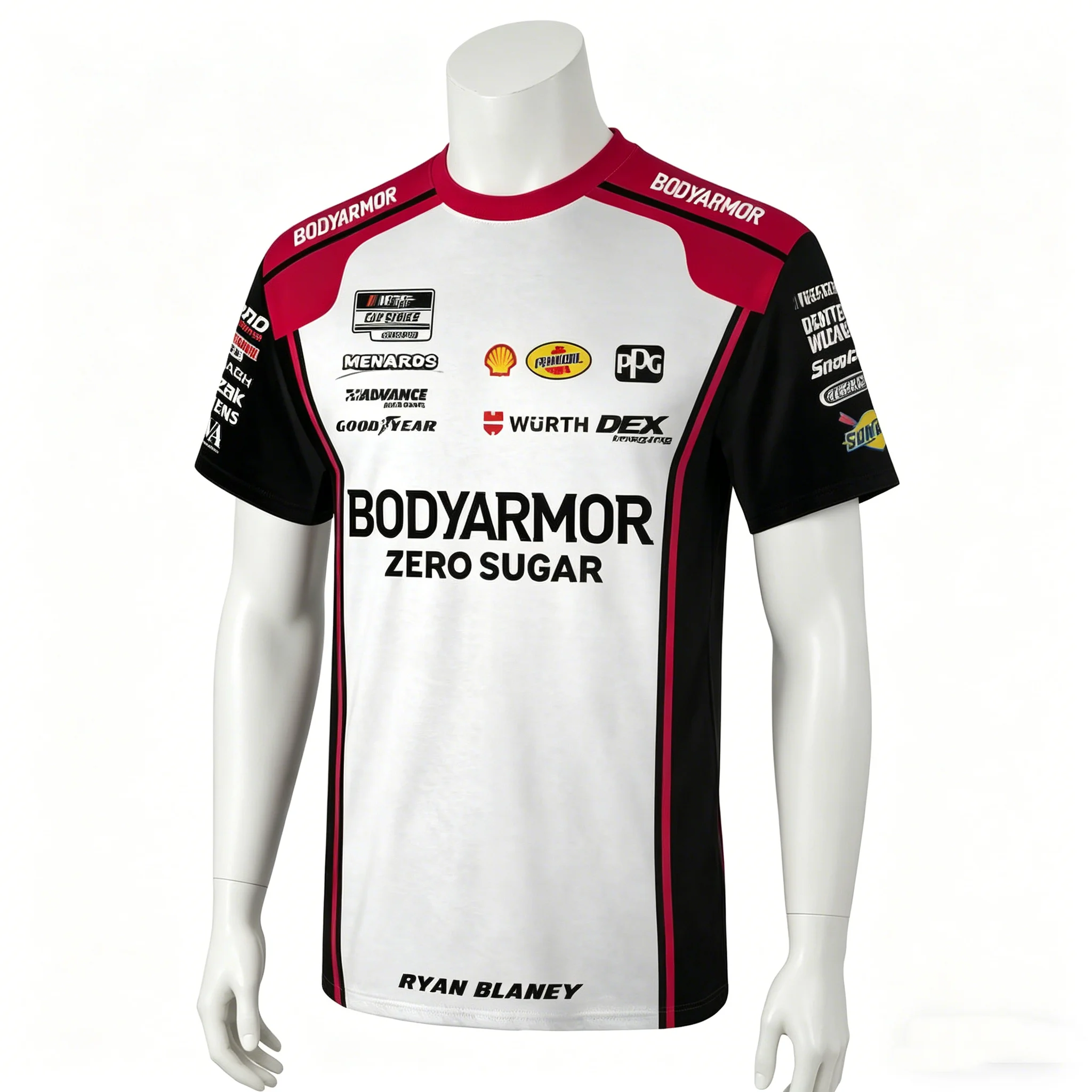 new 3D printed racing motorcycle style men's casual sports breathable quick drying short sleeved