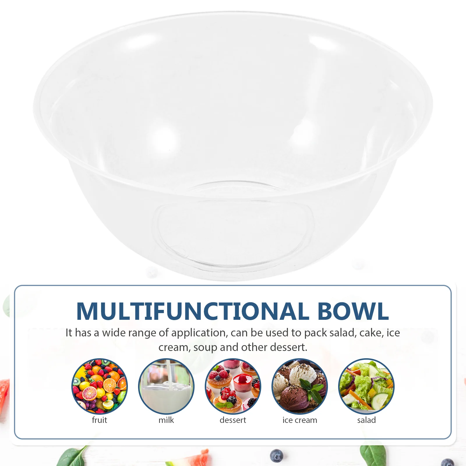 50 Pcs Portable Salad Bowls Camping Snack Container Storage Multi-function Plastic Eating