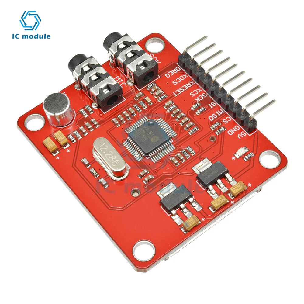 VS1053 MP3 Module With SD Card Slot VS1053B Ogg Real-time Recording for Arduino Stereo Output and Mic Port 5V AMS1117 DIY KIT