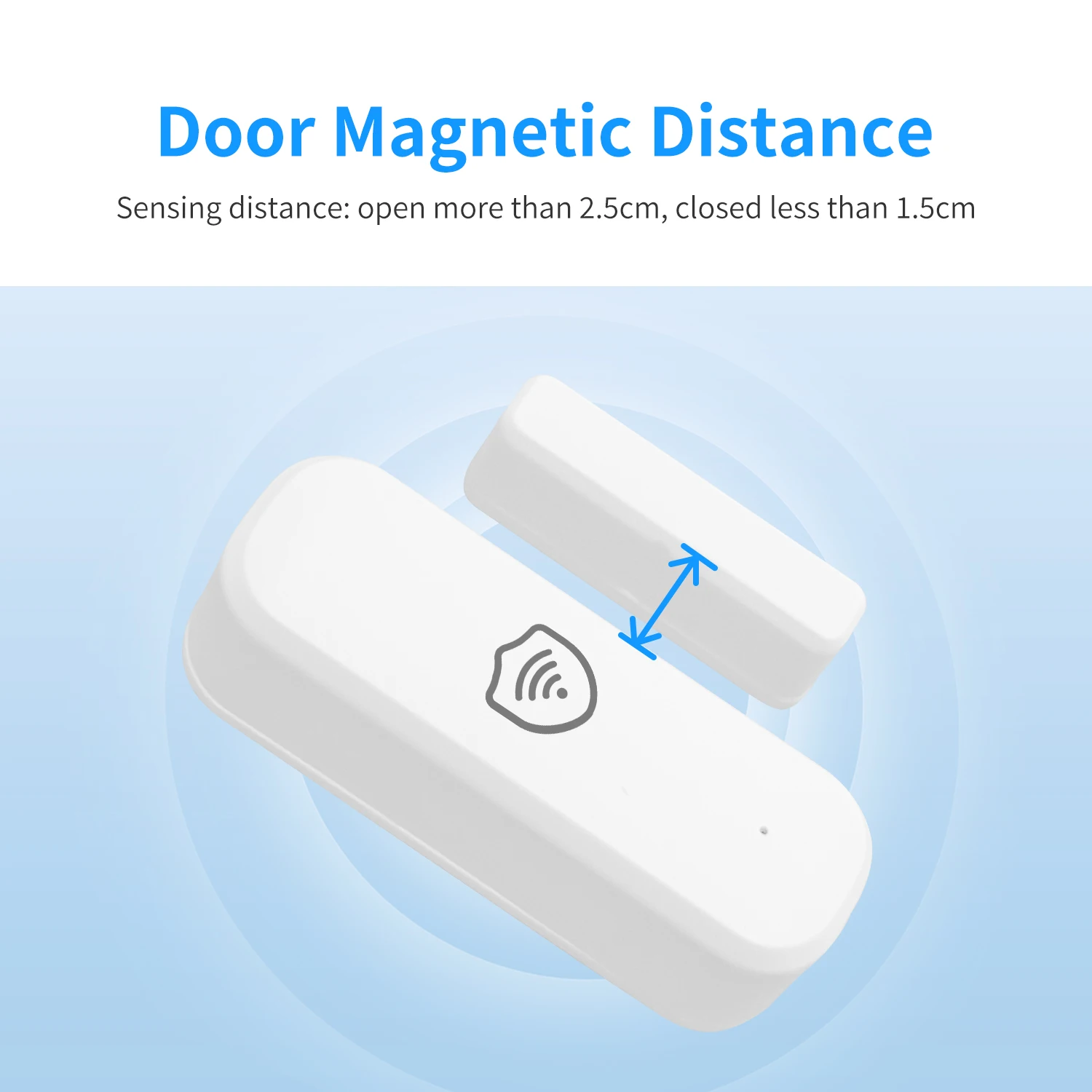 Tuya WiFi Zigbee Door Window Sensor Detector Anti-Theft Smart Life App Notifications Remote Control Supports Alexa And Google