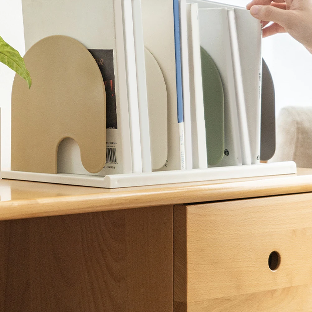 Bookshelf Stand Decorative Organizer Table Top Accessories Bookend Plastic for Desk Storage Rack Work
