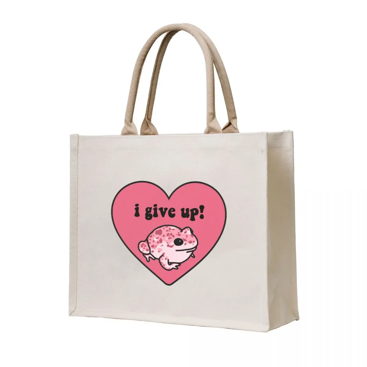 

I Give Up! Frog Tote Bag eco pack the tote bag Shopper bag bags woman 2025