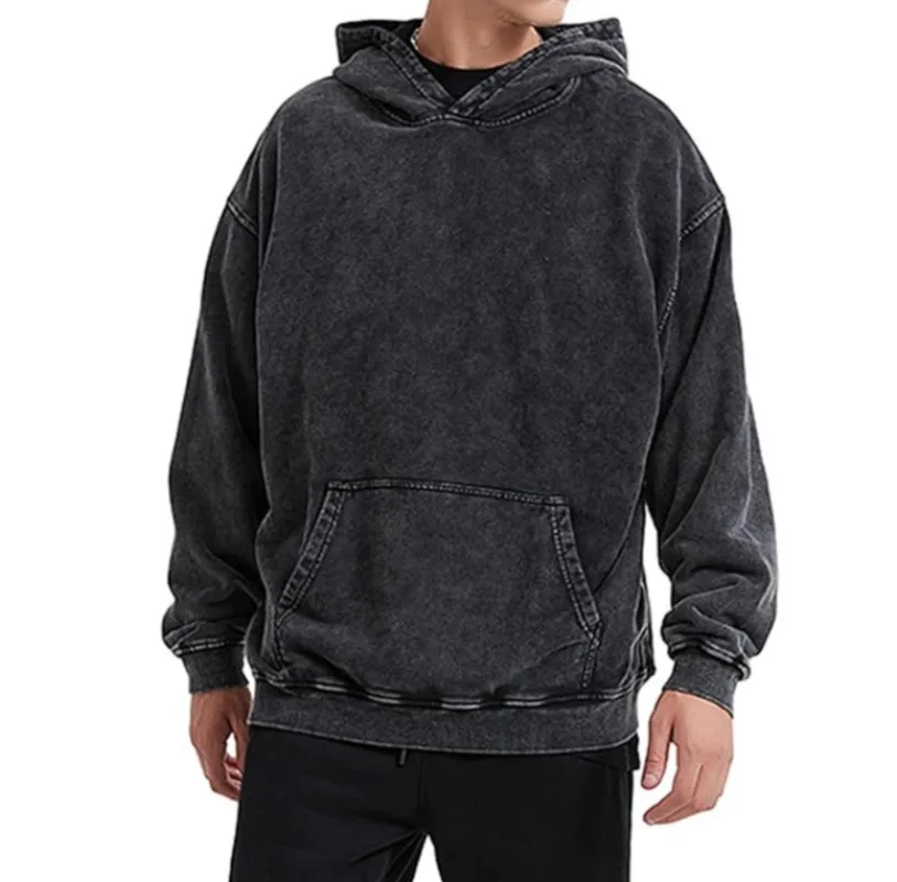 Vintage Washed Hoodies Women Cotton Retro Long Sleeve Harajuku Sweatshirts Men Fashion Loose Pullover Hoodie Hip Hop Streetwear