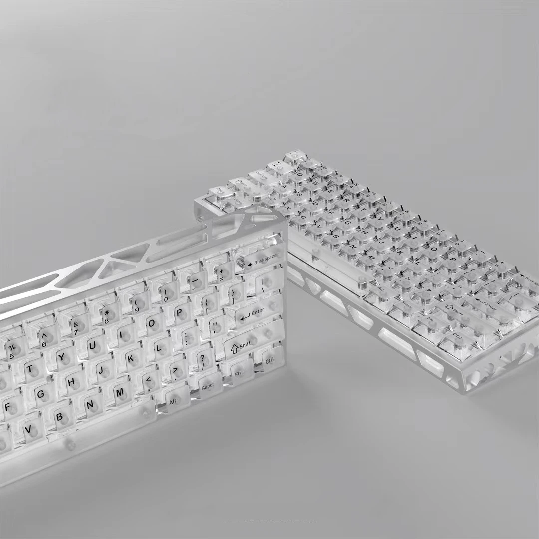 

132 клавиши, прозрачные матовые колпачки для клавиш, вишневый профиль, просвечивающийся колпачок для клавиш из ПК для механических клавиатур 61/64/87/104/108 MX, намотка