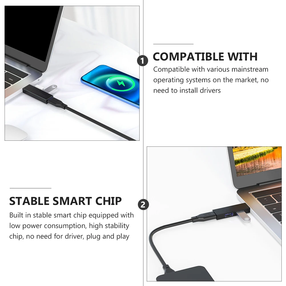 

USB Hub 7 Ports High Speed Laptop Charging Expansion Portable USB Splitter Extra Ports for Keyboard Mouse Card Reader Flash