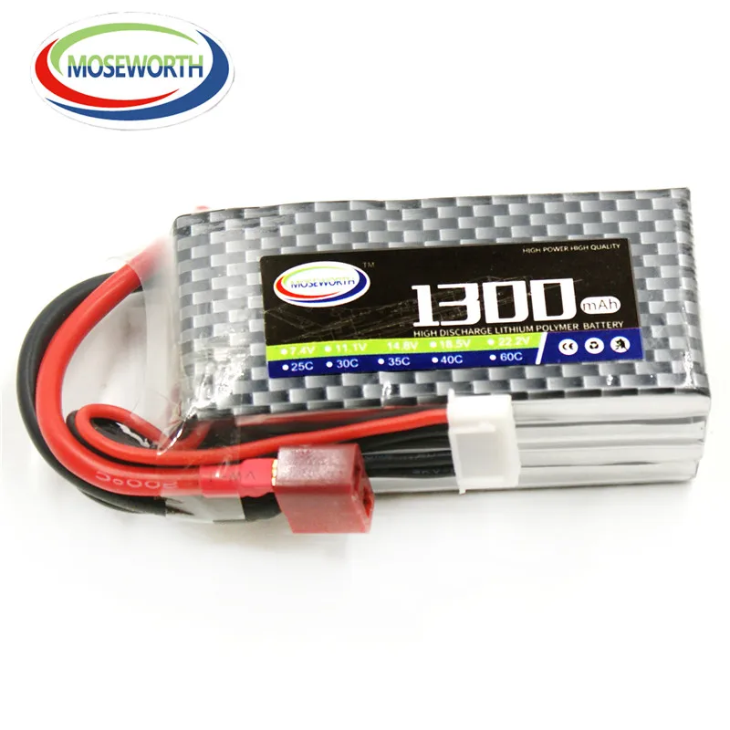 RC FPV Racing Drone Battery 18.5v 1300mAh 120C LiPo Battery For RC Quadcopter Helicopter FPV Parts HV 5S Battery