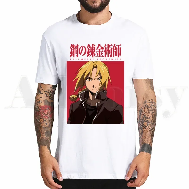 

Fullmetal Alchemist Tshirt Hip Hop Girl Print Top Tees Graphic Harajuku Brothers Tshirts Fashion Summer T-shirt