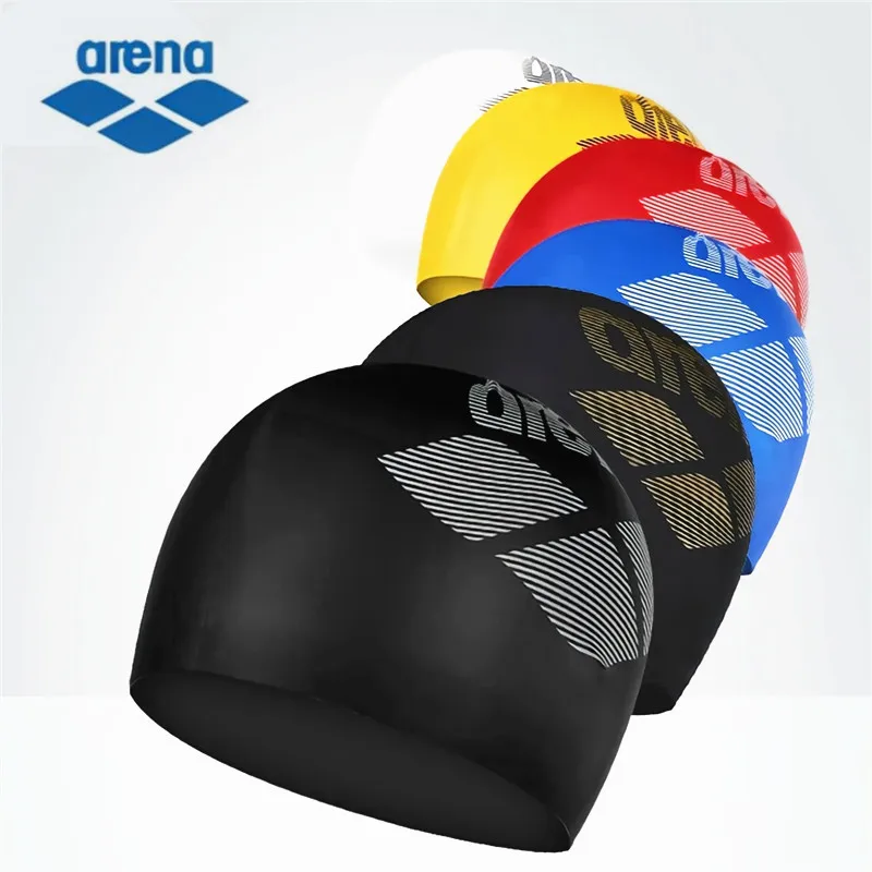 Touca de Natação Unissex Impermeável de Silicone ARENA, Elegante e Profissional para Treinamento e Competição