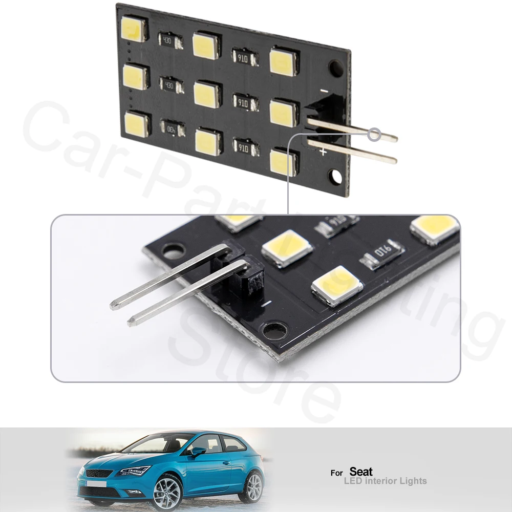 2 Chiếc Cho Ghế Leon Ibiza 2020 2021 Toledo 2019 LED Ngăn Thân Cây Footwell Đèn Nội Thất Khởi Động Trong Nhà Đèn #4E0947415