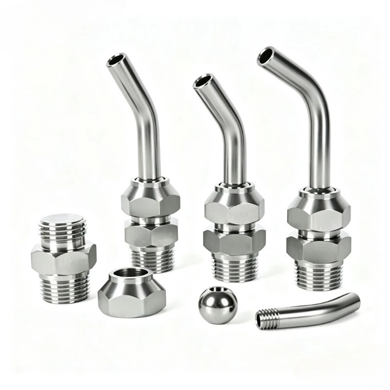 M8 M10 M16  304 Stainless Steel Swivel Ball Coolant Nozzle for CNC Lathe Turret Cutting Fluid Water Cooling Spray Nozzle