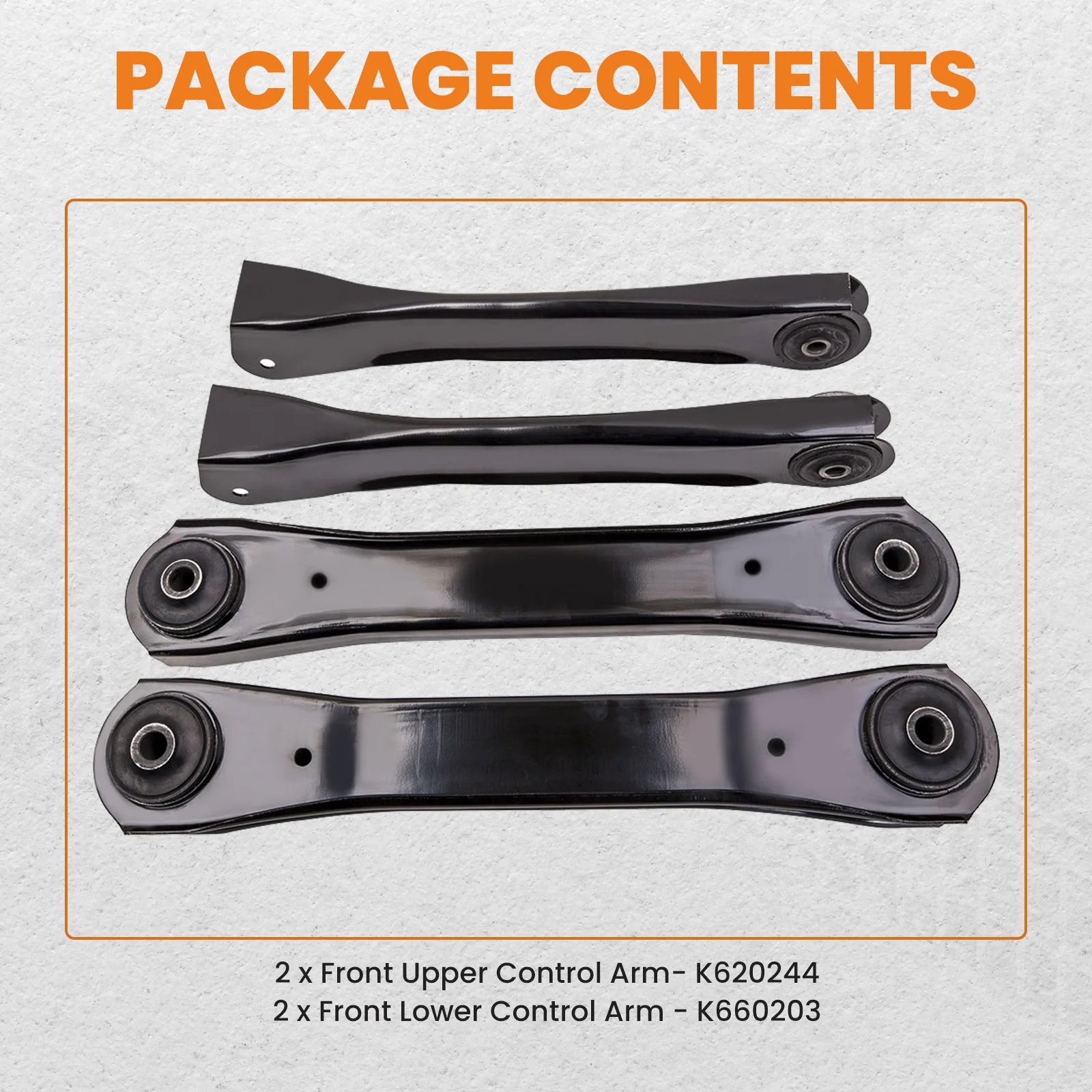 

4Pcs Front Upper & Lower Kit Control Arm Set For Jeep Cherokee 90 - 01 for K620244
