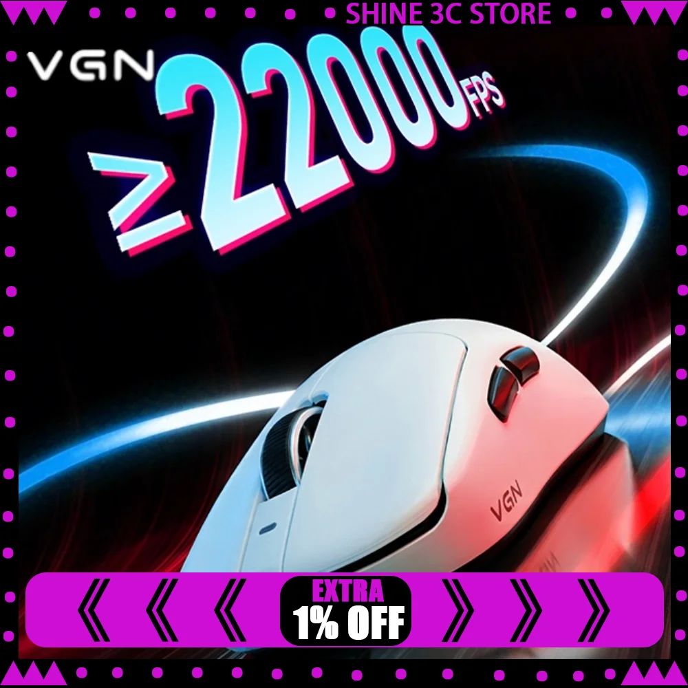 VGN Dragonfly 3 Master GT Mouse PAW3955 Extreme Lightweight Tri-mode Dual 8K Polling Rate 500mAh Long Battery Life Gaming Mouse