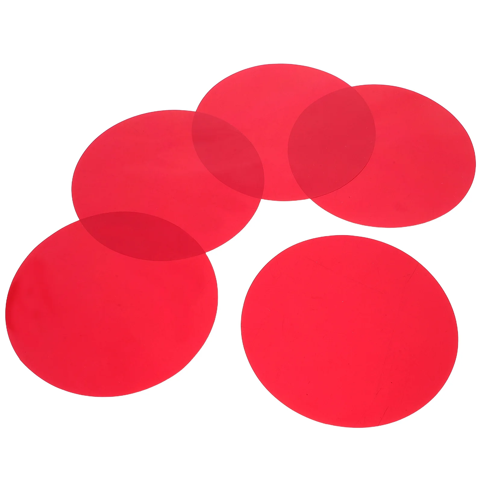 Ensemble de Films à lumière chaude en PET, 5 pièces, 10cm, pour projecteur à couleur jaune ou rouge, carte de couleur auto-adhésive pour Downlight