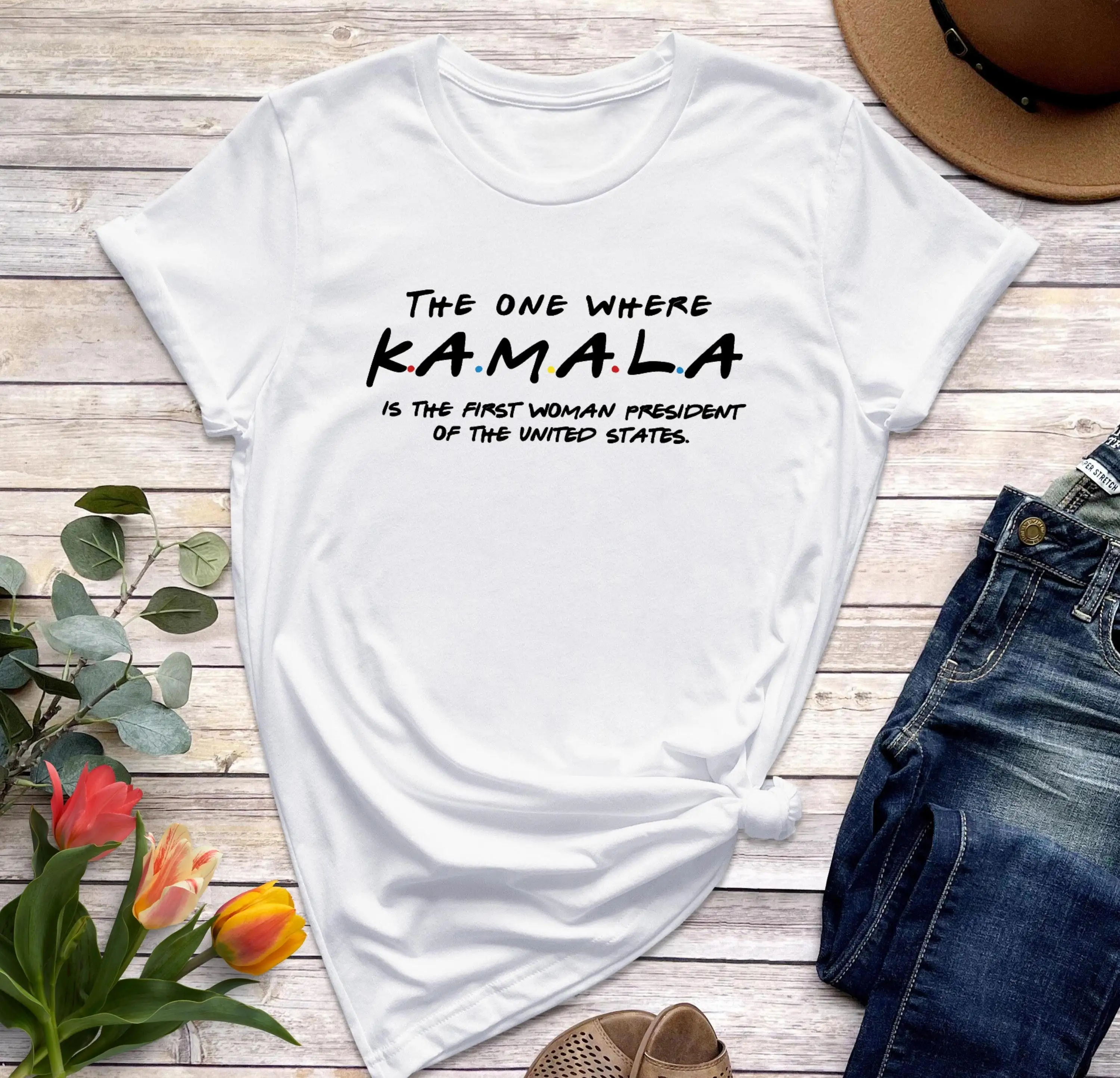 Kamala Harris 2024 T Shirt The One Where Design Perfect For Political Activists Madam President Https Www Etsy Com Hk En