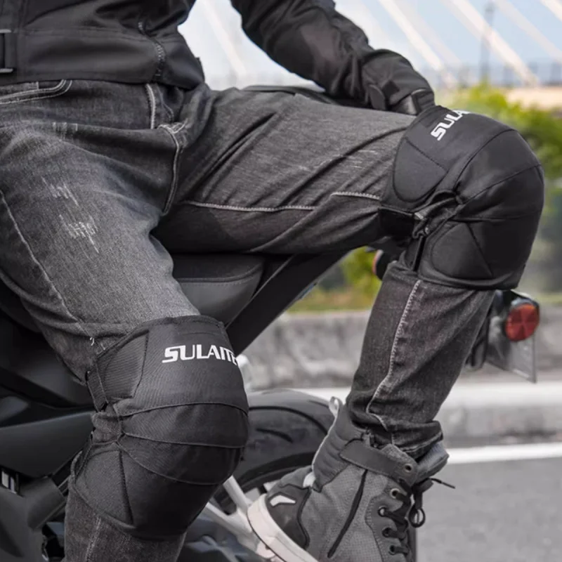 

Дышащие наколенники унисекс для мотоциклов и MTB, четыре сезона, горное защитное снаряжение, аксессуары для мотоциклов с противоскользящим дизайном