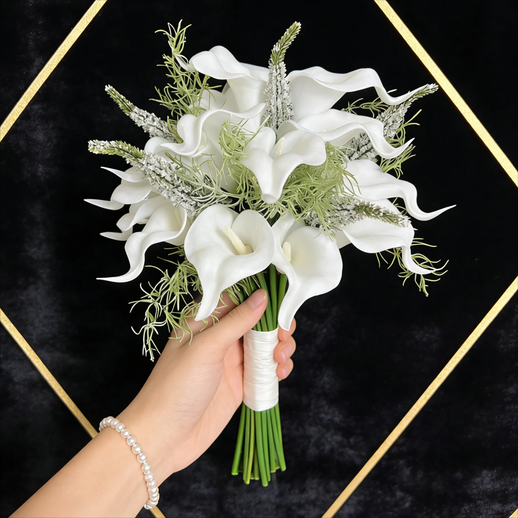 

Свадебные букеты для невесты, белые каллы, свадебные букеты для церемонии, юбилея, свадебного торжества, девичника