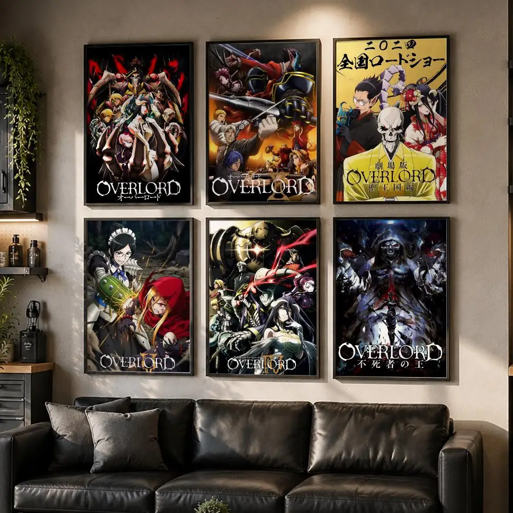 O-Overlord Anime Cool Poster HD Home Wall Stickers House Hallway Living Room Bedroom Bar Office Decor Art Prints