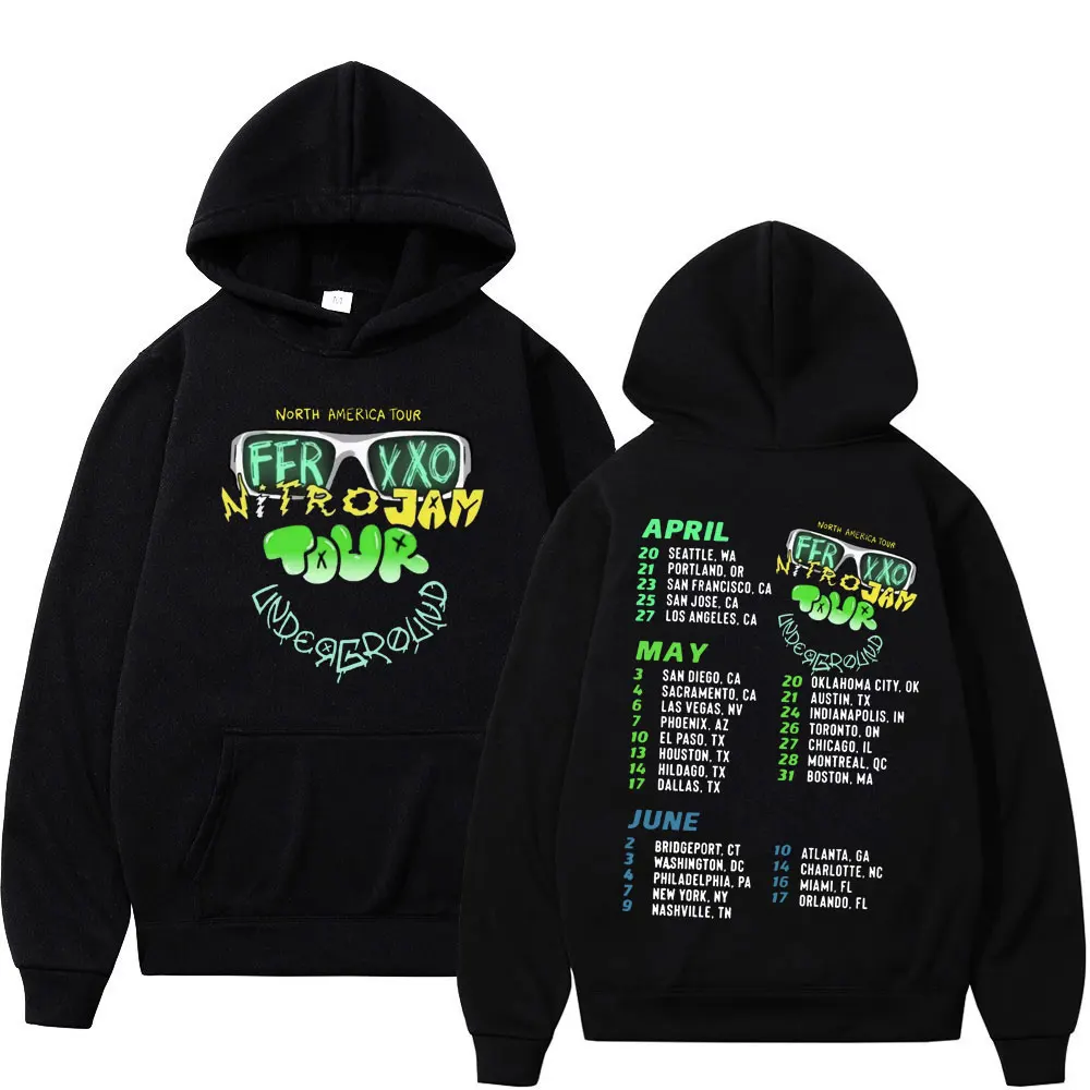 

Rapper Feid Ferxxo Nitro Jam Tour Funny Hoodie Hip Hop Graphic Sweatshirts Poleron Hombre Unisex Streetwear Harajuku Tracksuit