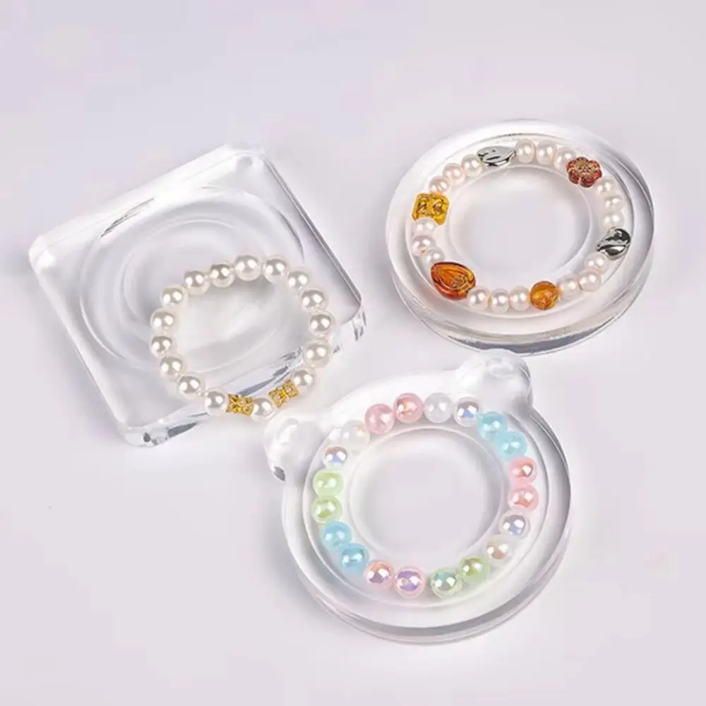 

Acrylic Bracelet Beading Board Clear Multiple Grooves Necklace Designs Tray Measured Crafting Board Crystal