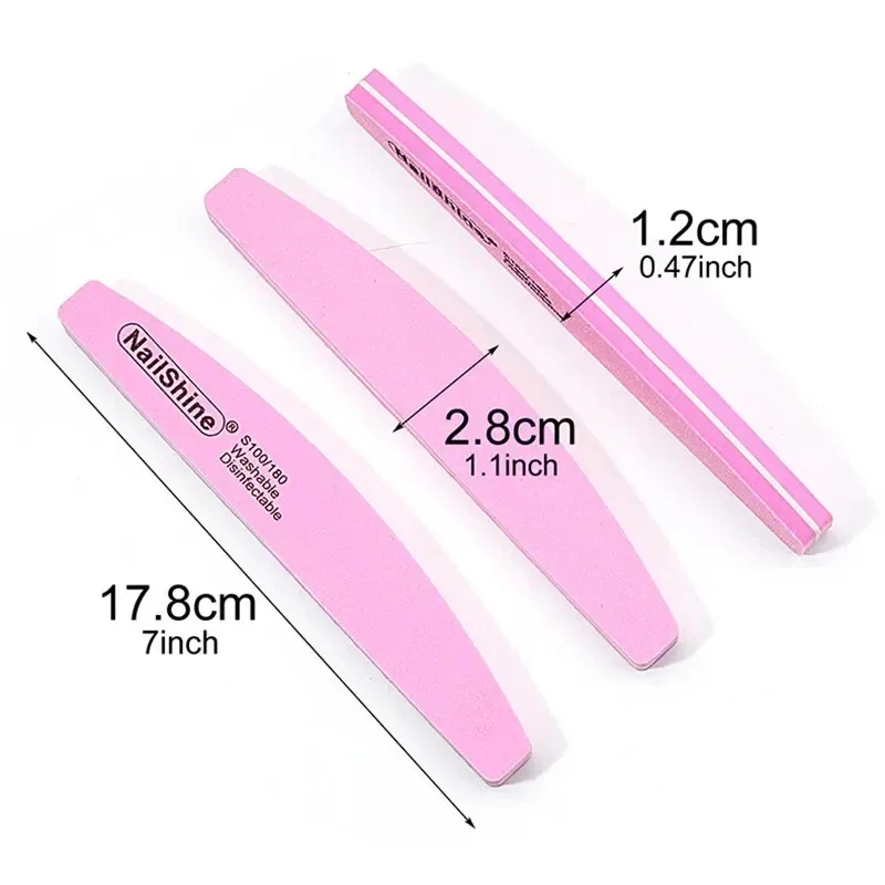 10pcs Double-sided Nail File Blocks Colorful Sponge Nail Polish Buffing Sanding Buffer Strips Polishing Pedicure Manicure Tools image 6