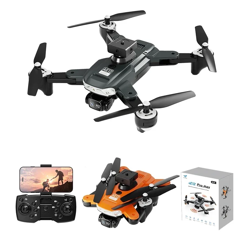 AE12 Professinal Drone ESC Optical Flow Localization HD Dual Camera Drones Switching Obstacle Avoidance Drone Outdoors Dron Toy