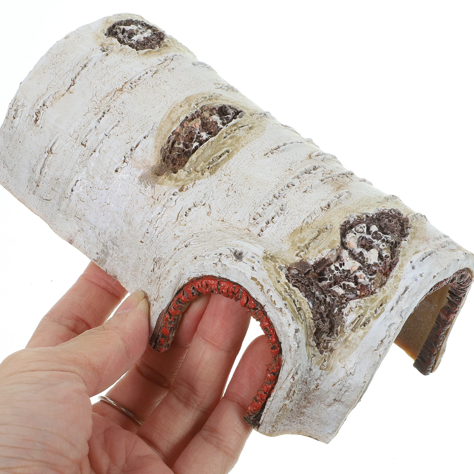 1 قطعة إخفاء الزواحف كهف الراتنج الحيوانات الأليفة الصغيرة المأوى مخبأ آمن منزل السلحفاة سحلية الهامستر مشهد الديكور #4