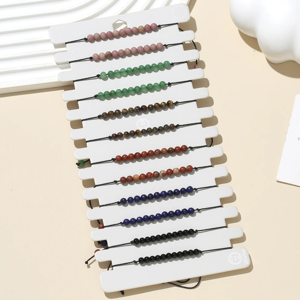 12 teile/satz Bunte Kleine Reis Acryl Perlen Armband Set Für Frauen Seil Einstellbare Armband Schmuck Geschenke