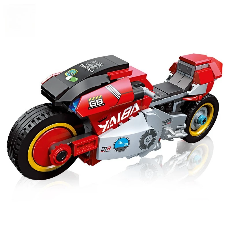 

New motorcycle 241pcs building block model toy, miniature DIY building block gift for boys and girls