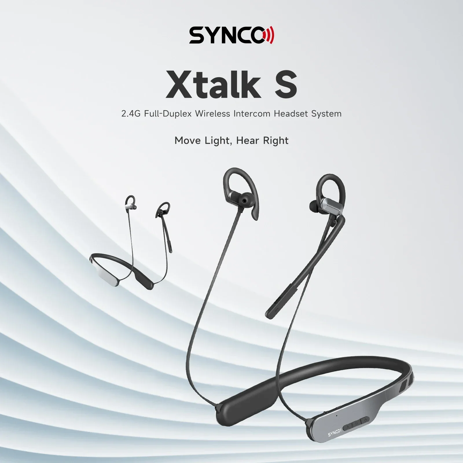 

Synco Xtalk S1 S2 S5 In-ear Wireless Microphone 2.4G Full-Duplex Wireless Intercom Headset System Dual-mic Noise Cancellation