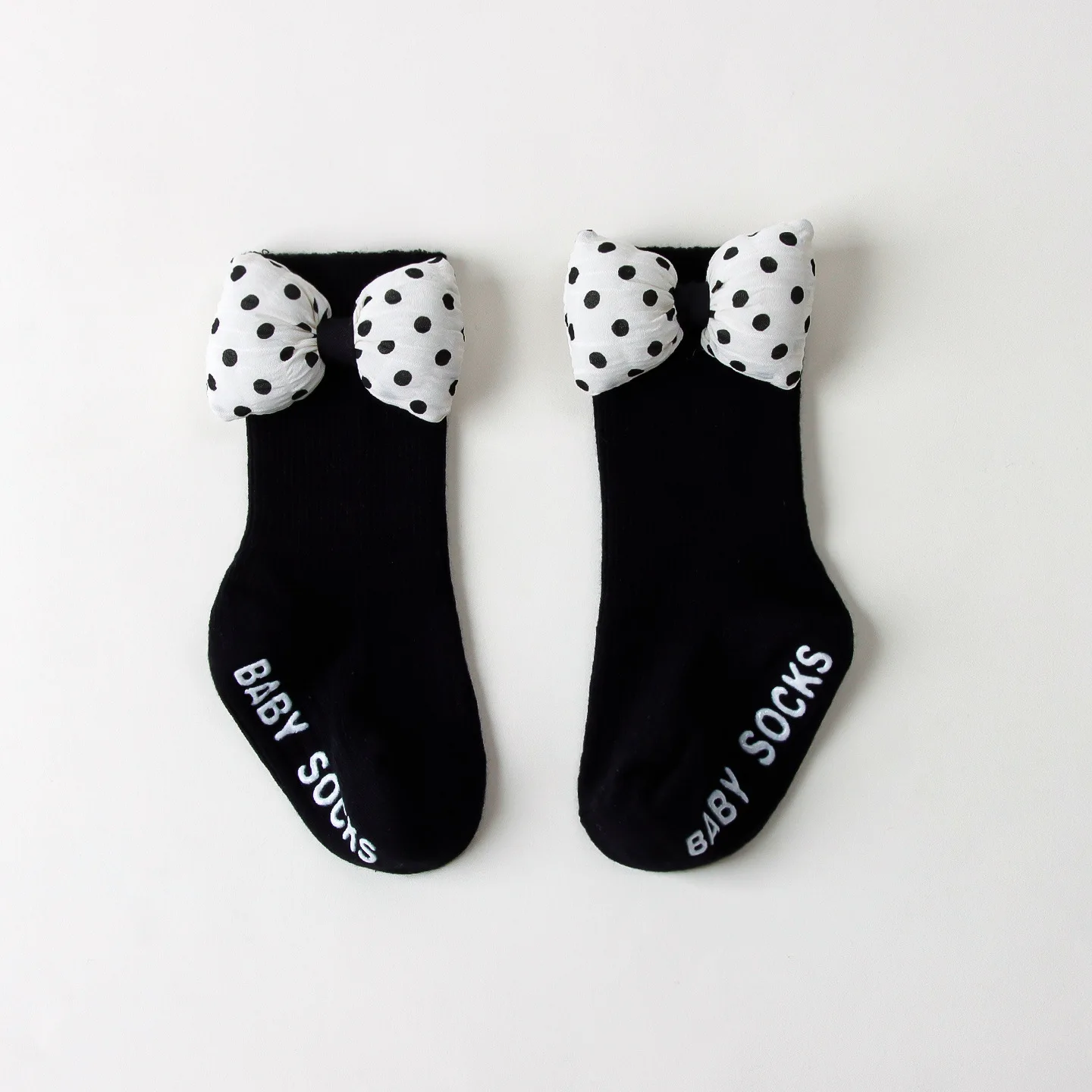 2026 ربيع الخريف طفل الفتيات الجوارب القطنية منتصف العجل الجوارب مع Bowknot عدم الانزلاق النقاط الطابق الجوارب لحديثي الولادة الرضع الصغار