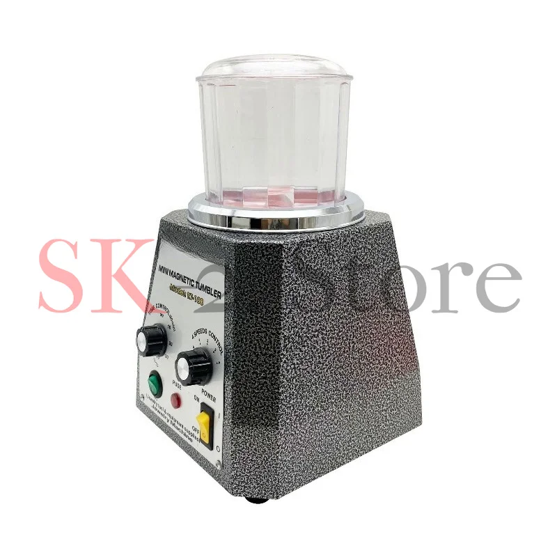 Small Magnetic Polishing Machine KT-100 Electromagnetic Fully Automatic Positive and Reverse Jewelry Polishing Deburring Grindin