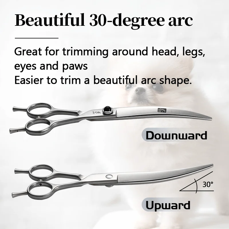 Imagem -03 - Fenice Pet Grooming Scissors Grupo Dog Hair Trimming Shears Cutting Thinning Curvo Scissor Kit para Uso Familiar 6.5 7.0 7.5