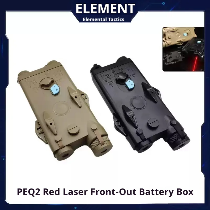 

Element PEQ2 Красный лазерный проектор Тактический PEQ-2 Лазерная функция Передний контурный аккумуляторный ящик 20 мм Рейка Нейлоновый материал