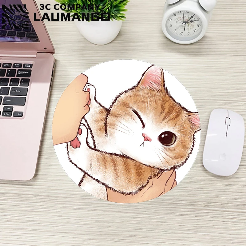 Tapis de souris Anime personnalisé pour PC Gamer, bureau d'ordinateur, clavier mignon, Deskvirus, jeu circulaire, lapmedicaments Kawaii, polymères, invitation, bricolage