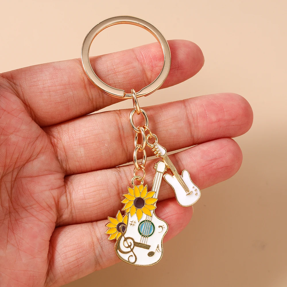 Neuer Musikinstrument-Schlüsselanhänger Violine Schlüsselring Anhänger für Frauen Mädchen Handtaschen-Deko DIY Handgemachter Schlüsselanhänger Geschenke – Detail 17