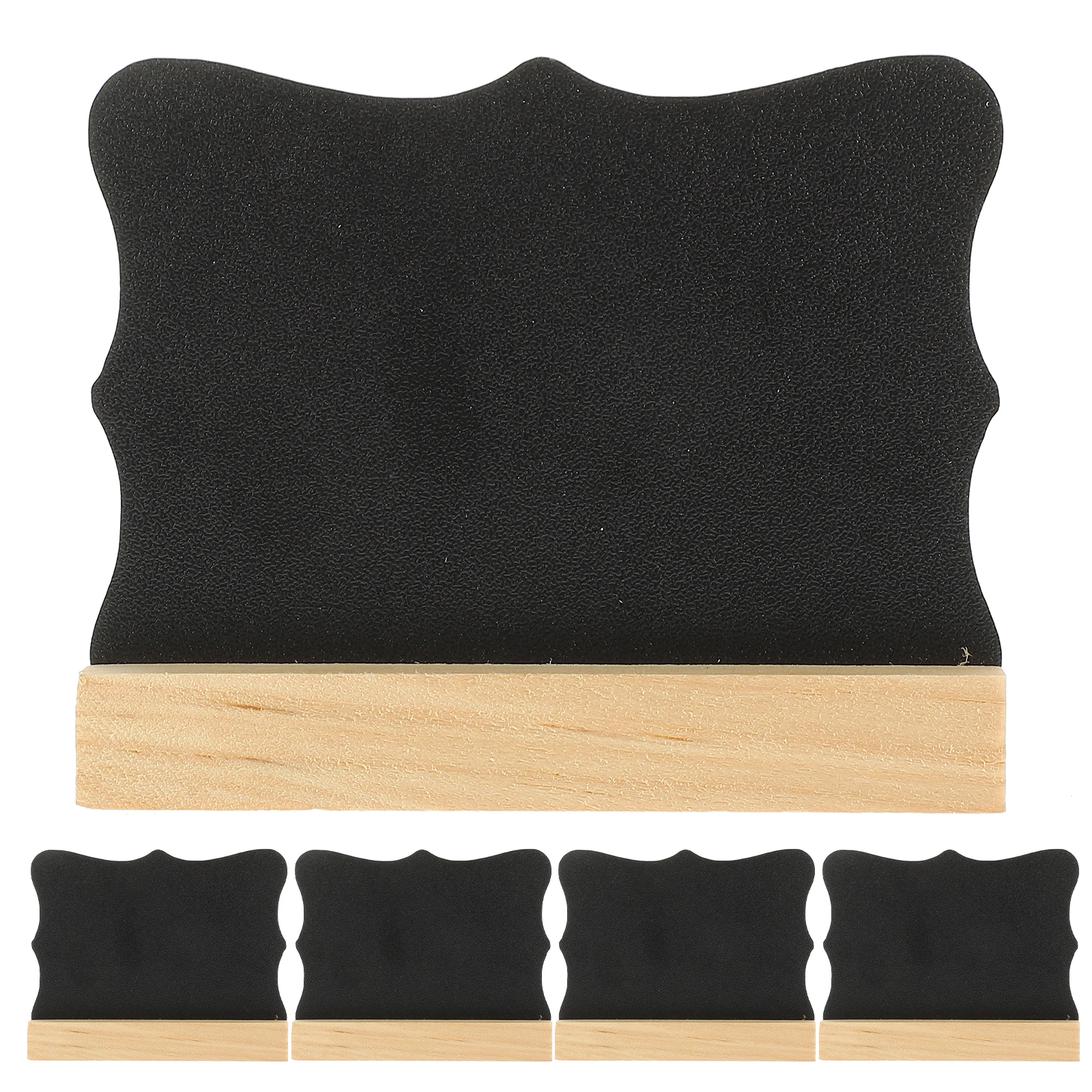 

5pcs Double Sided Blackboard Mini Whiteboard Small Chalkboards Wood Signs Message Board Rectangle Home Office Decor