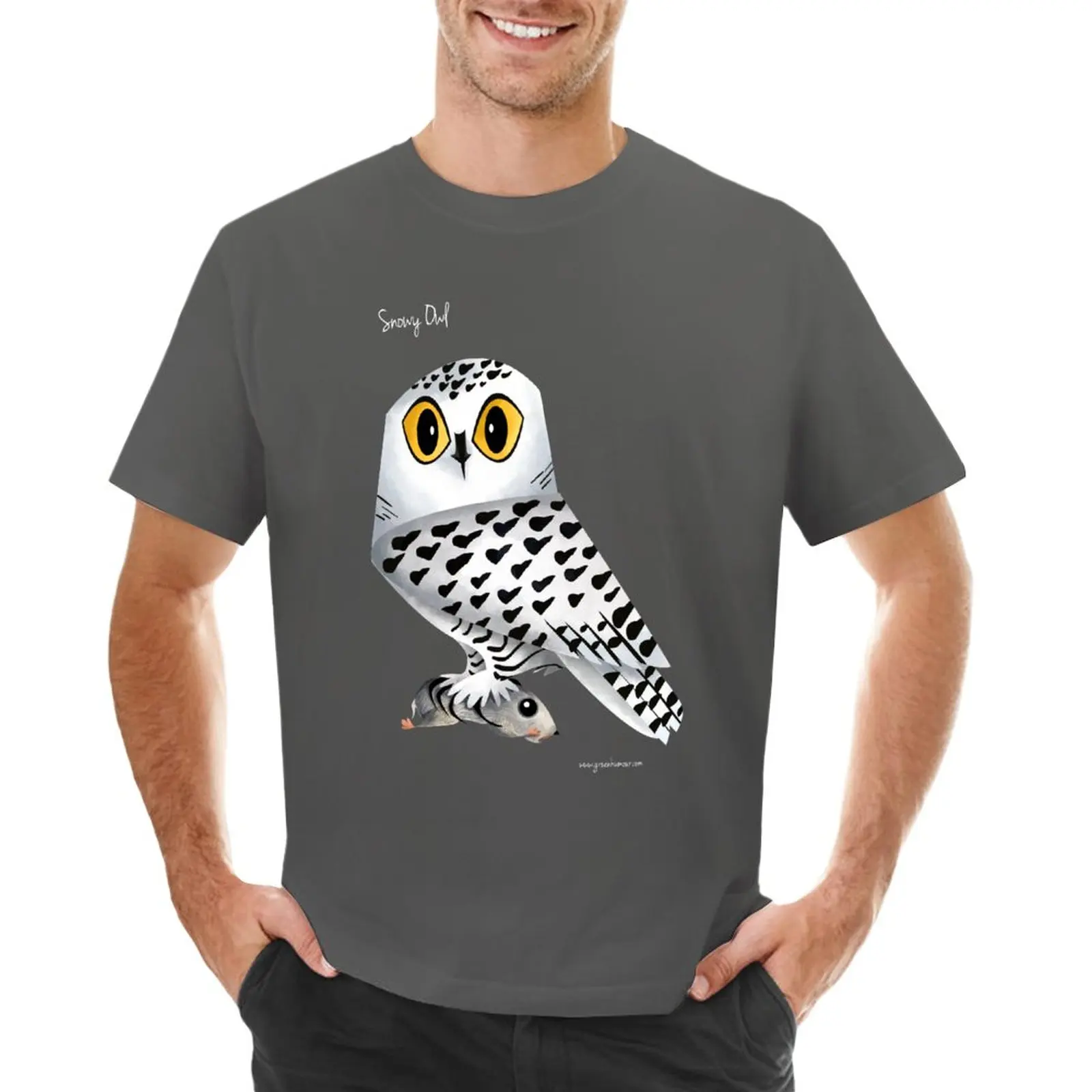 Snowy Owl with Lemming T-Shirt customs design your own funnys men clothings