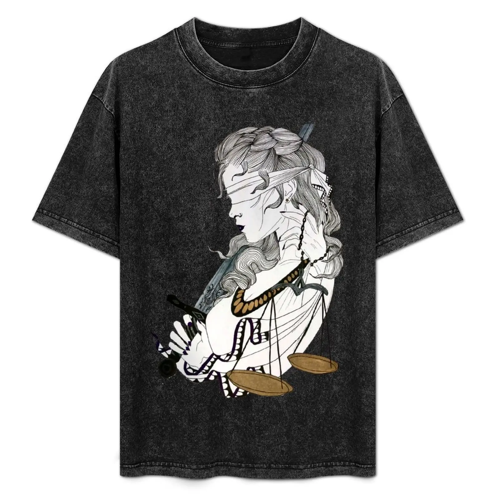 

Lady Justice T-Shirt Basic Lightweight Short Sleeve Tee