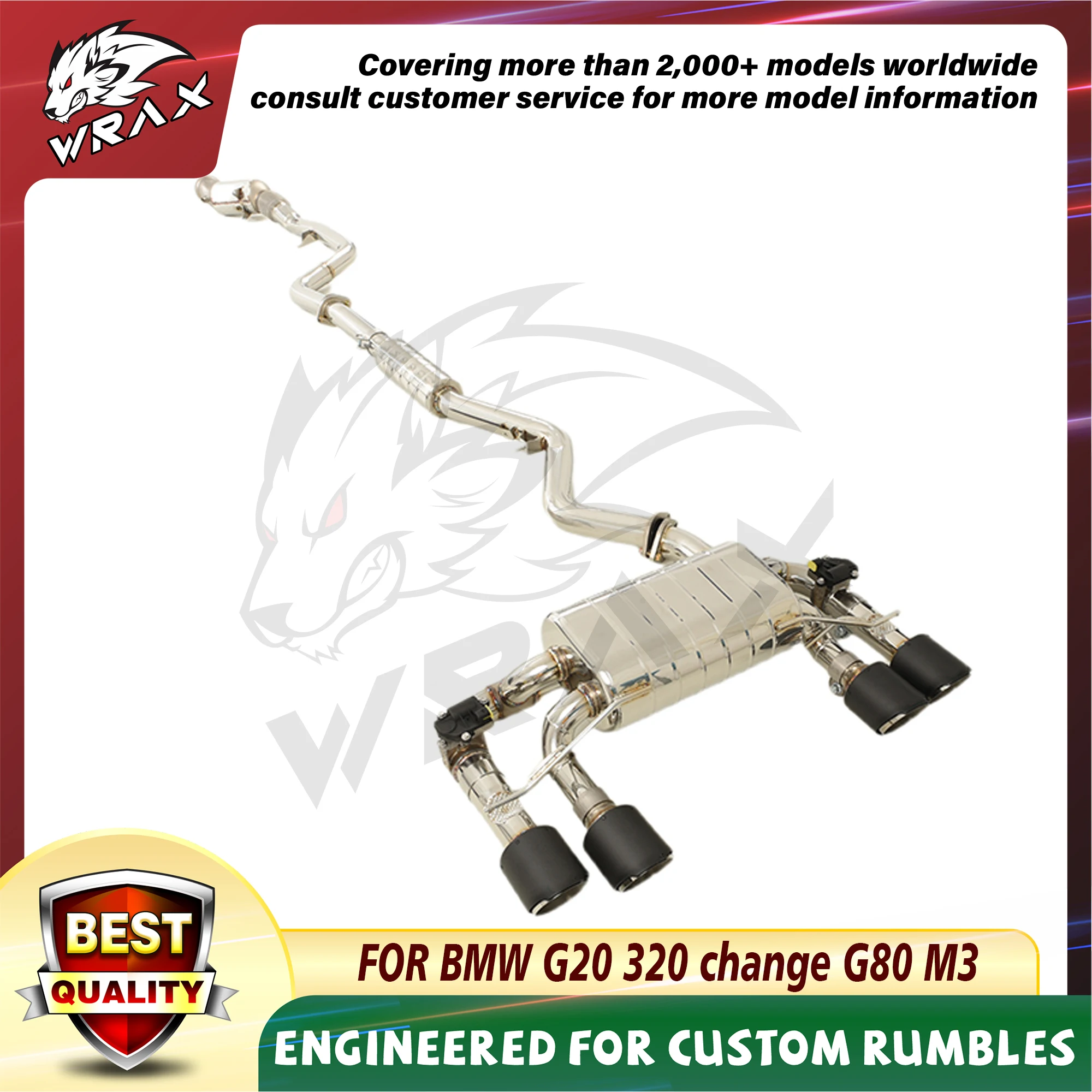 

WRAX Exhaust For BMW BMW G20 320 change G80 M3 Electric Exhaust Control Valve Systems car accessories Catback replacement