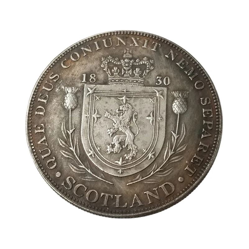 1830 United Kingdom Art Coin British Scottish Shield Crown Coins Carved Europe Pocket Coin Memory Coin