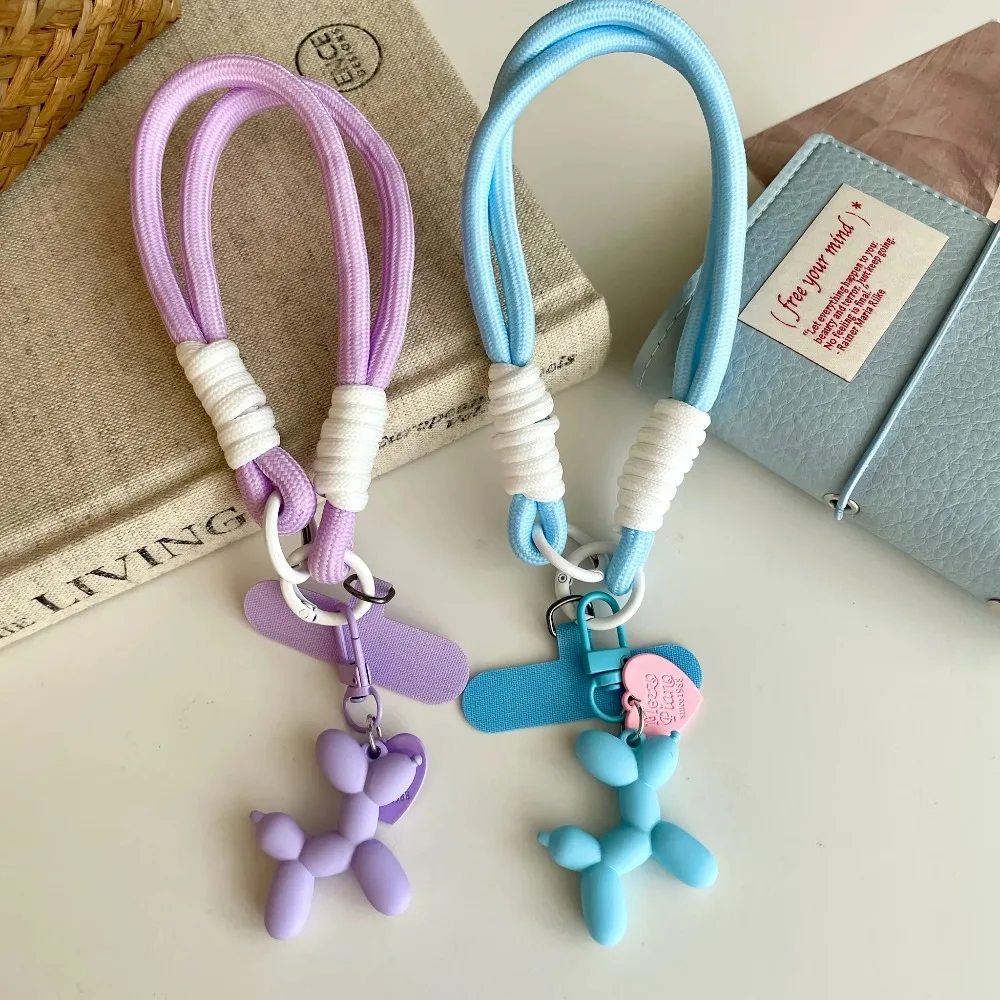 

Cute Creative Heart Balloon Dog Phone Lanyard Wrist Strap Universal Phone Case Accessories Anti-Slip Anti-Fall Portable Pendant
